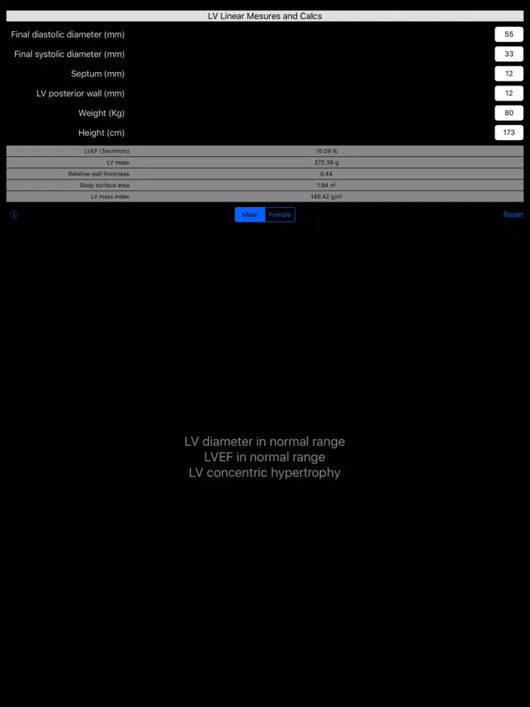 LVEF & mass iPad スクリーンショット