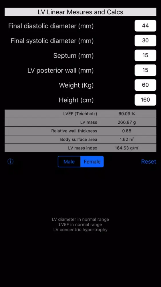 LVEF & mass スクリーンショット