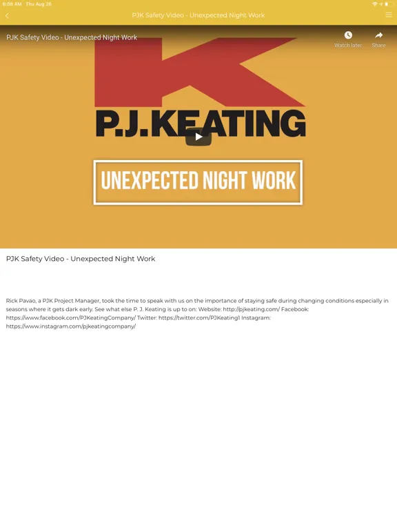Capturas de pantalla de P.J. Keating iPad 