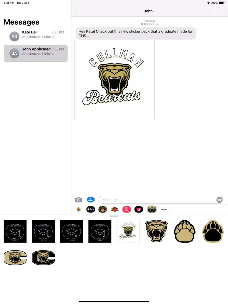 Cullman High School Stickers iPad 应用截图