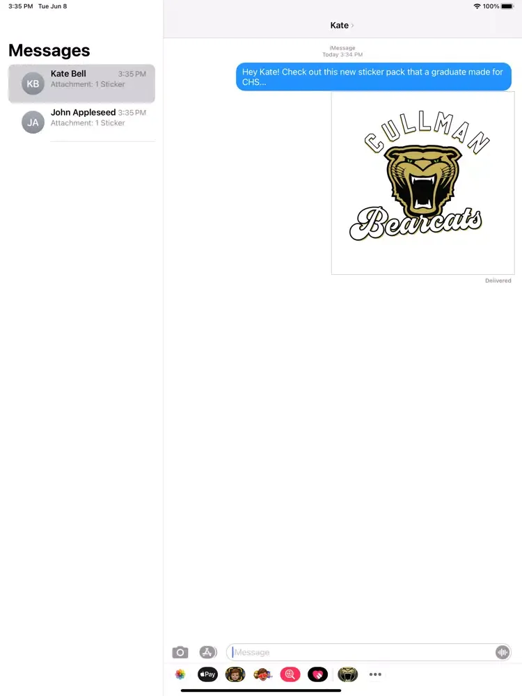 Cullman High School Stickers iPad 应用截图