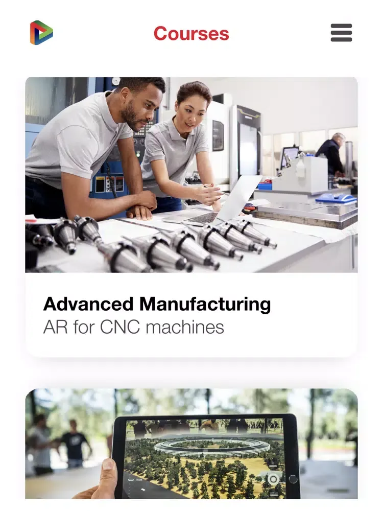 Ảnh chụp màn hình của XR LearnHub iPad 