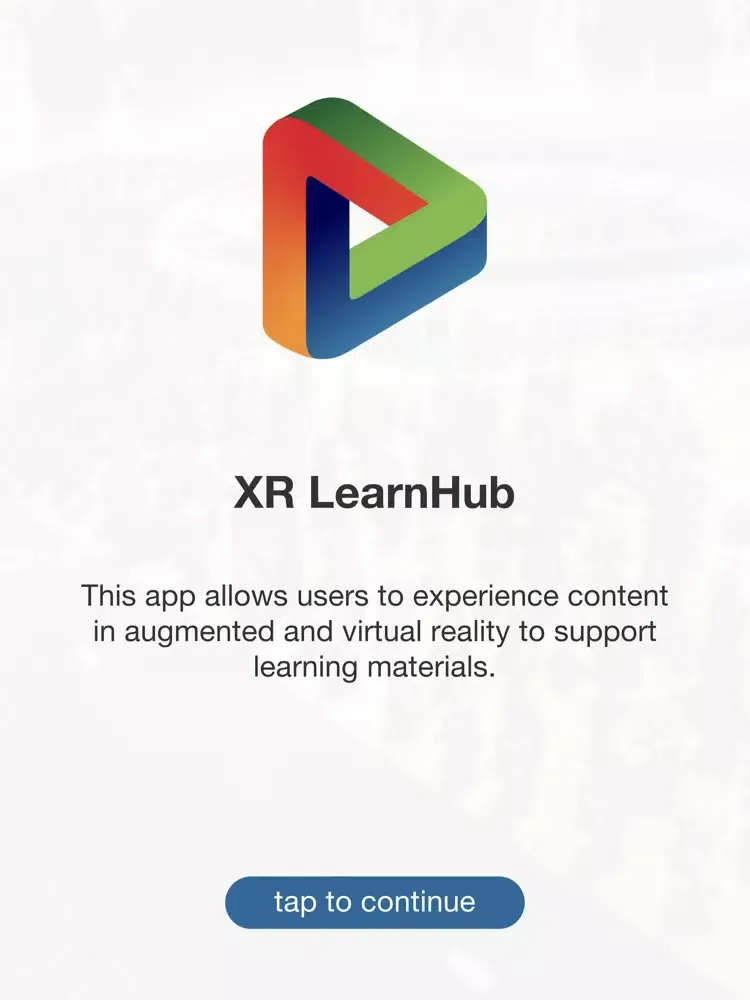 Ảnh chụp màn hình của XR LearnHub iPad 