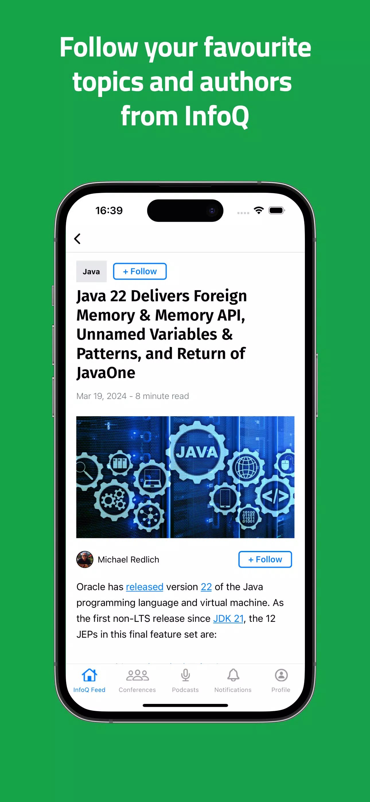 InfoQ Mobile 스크린샷