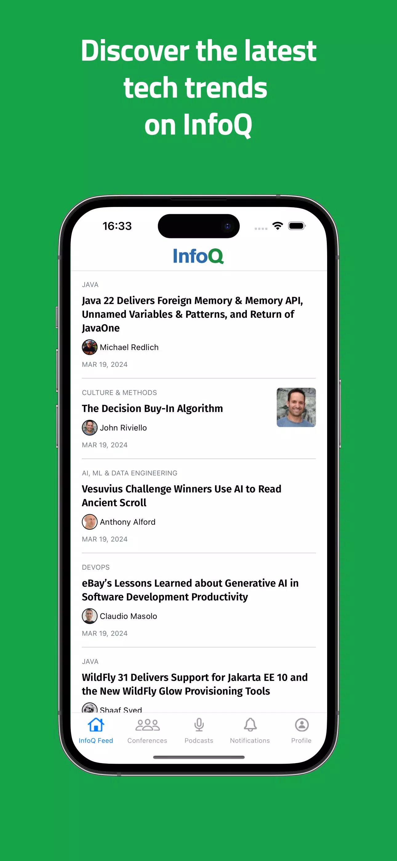 InfoQ Mobile 스크린샷