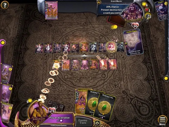 War of Omens Deck Builder CCG iPad 应用截图