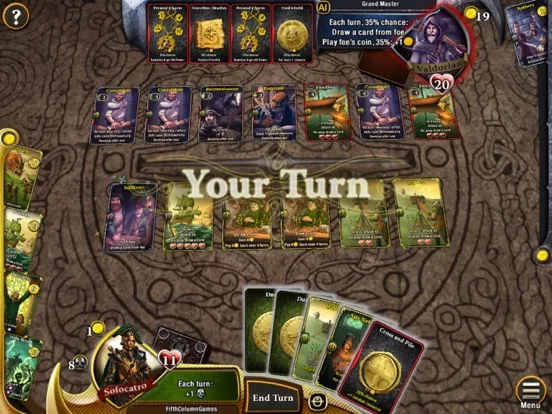 War of Omens Deck Builder CCG iPad 应用截图