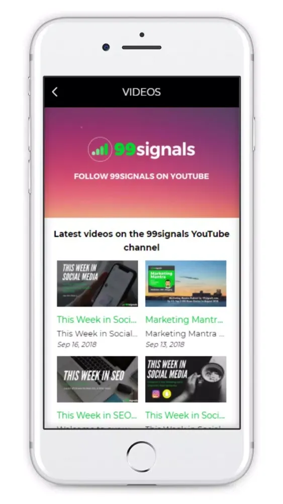 Captures d'écran de 99signals: SEO & Blogging Tips