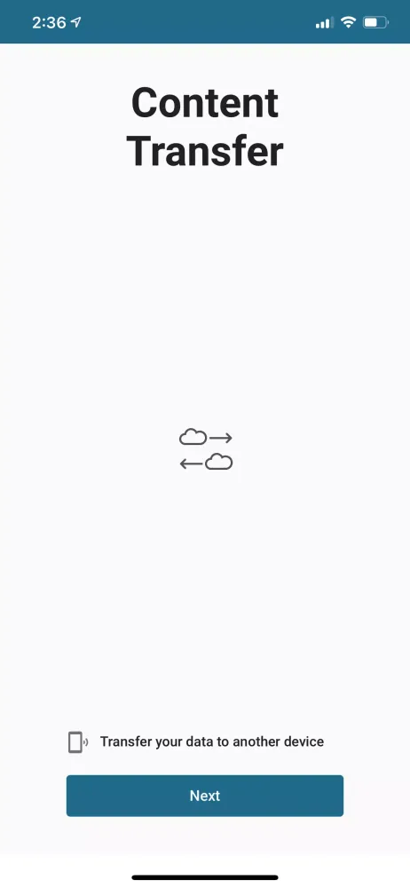 Device Content Transfer Screenshots