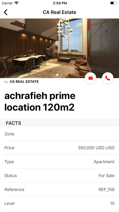 Ảnh chụp màn hình của CA Real Estate LB & UAE