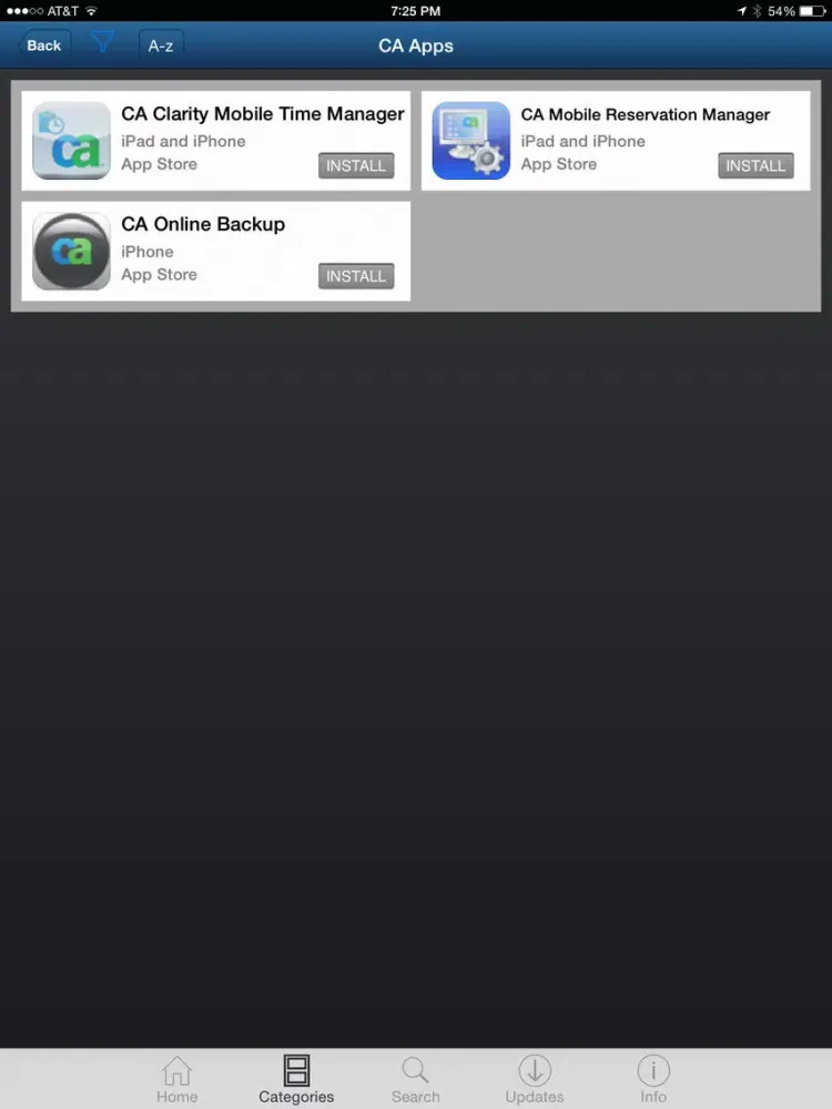 Скриншоты CA Mobile Device Management iPad 