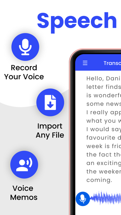 Captures d'écran de AI Speech to Text Transcriber