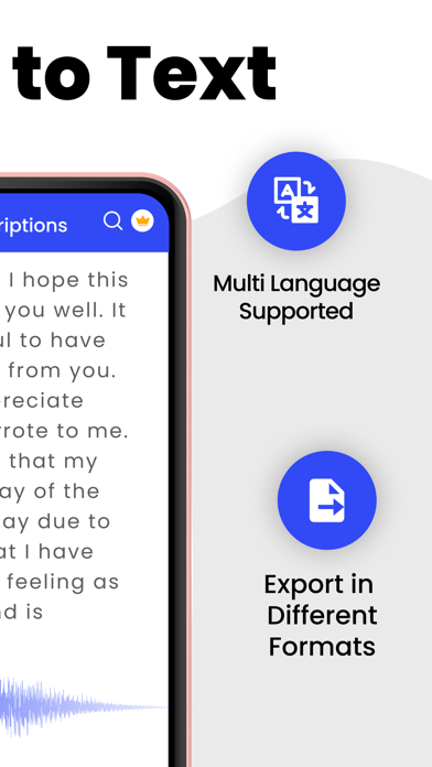 Captures d'écran de AI Speech to Text Transcriber