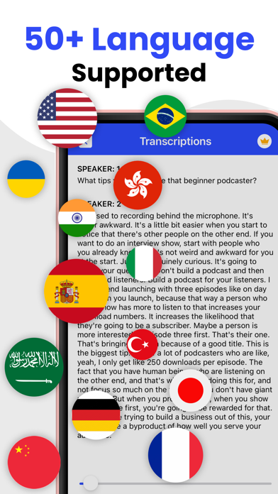 Captures d'écran de AI Speech to Text Transcriber