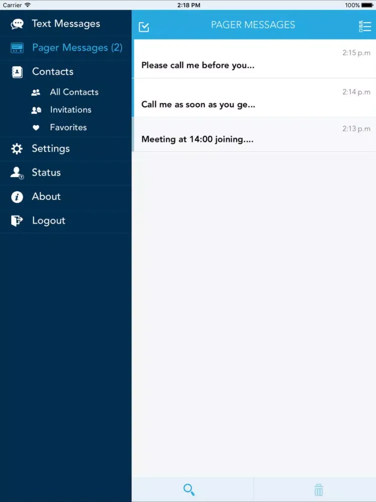 CAST Secure text messaging for healthcare iPad  سکرین شاٹس