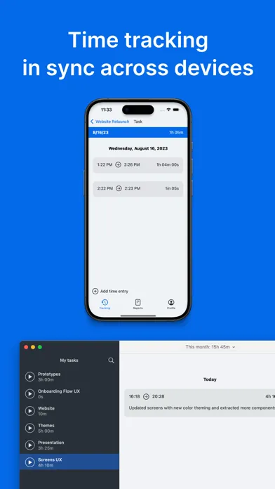 Screenshot di Hours Tracker Clock in out