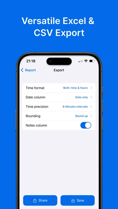 Screenshot di Hours Tracker Clock in out