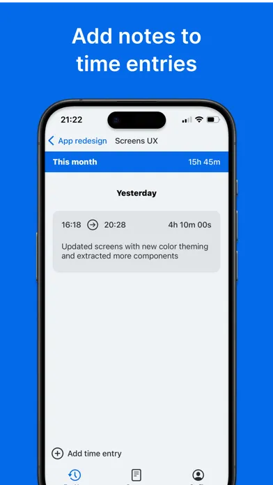Screenshot di Hours Tracker Clock in out