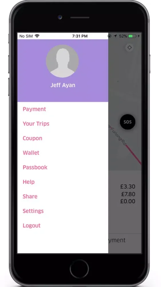 Screenshot di Just Taxi User