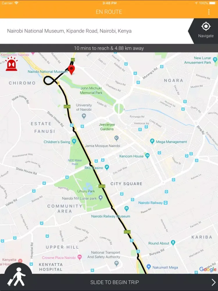 Ảnh chụp màn hình của CabAfrica Driver iPad 