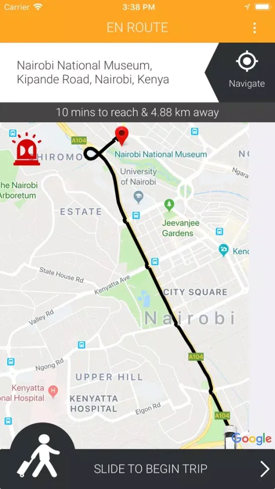 Ảnh chụp màn hình của CabAfrica Driver