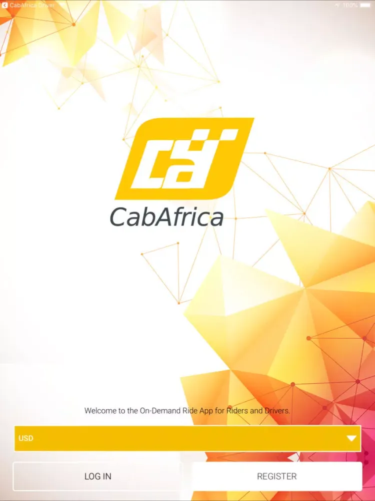 Ảnh chụp màn hình của CabAfrica iPad 