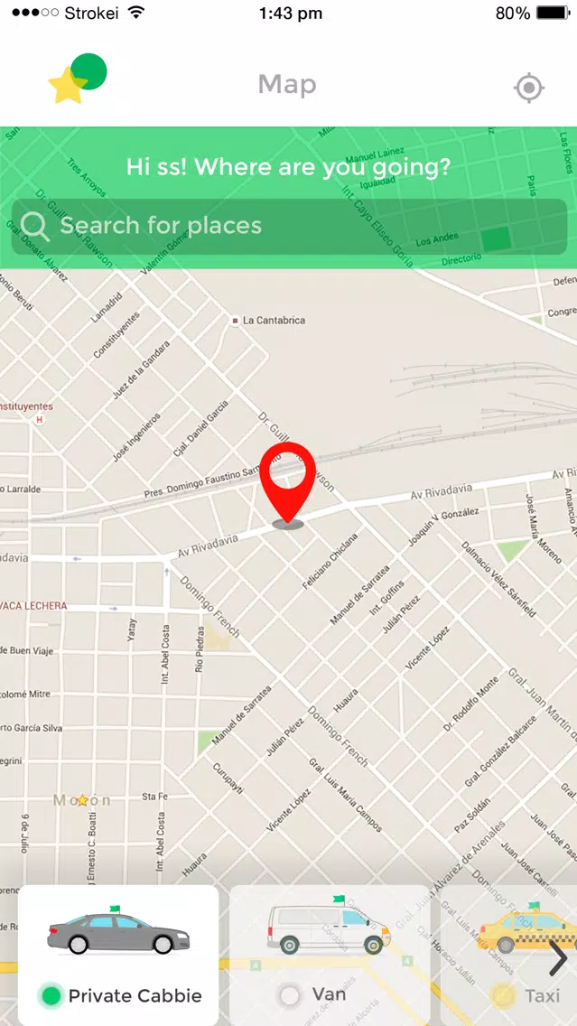 CabbieOne Passenger Screenshots