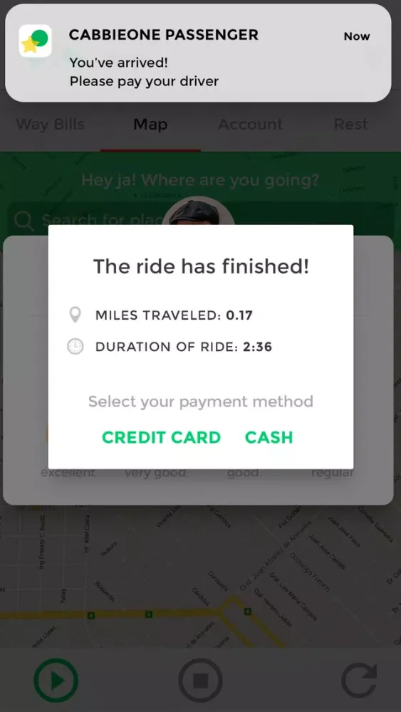 CabbieOne Passenger 스크린샷