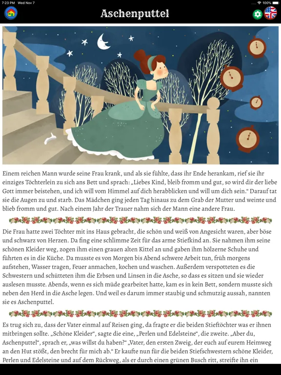 Ảnh chụp màn hình của Grimm Brothers' Fairy Tales iPad 