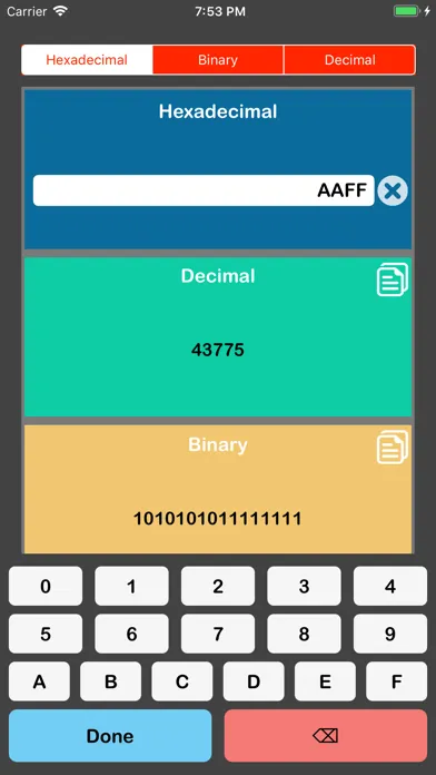 Tangkapan skrin Hex to Decimal Converter