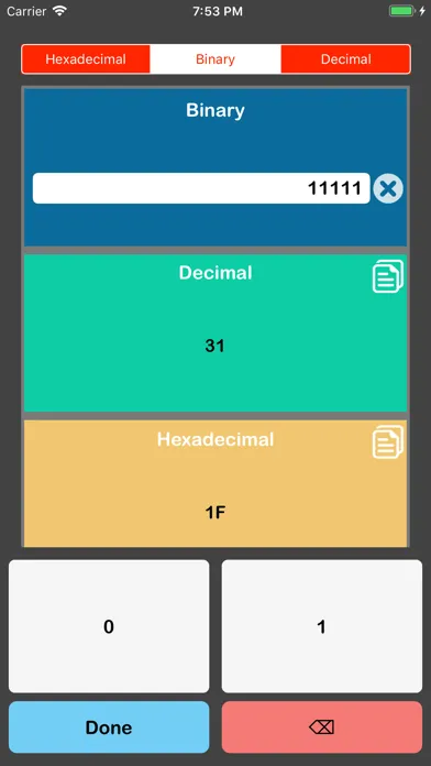 Tangkapan skrin Hex to Decimal Converter
