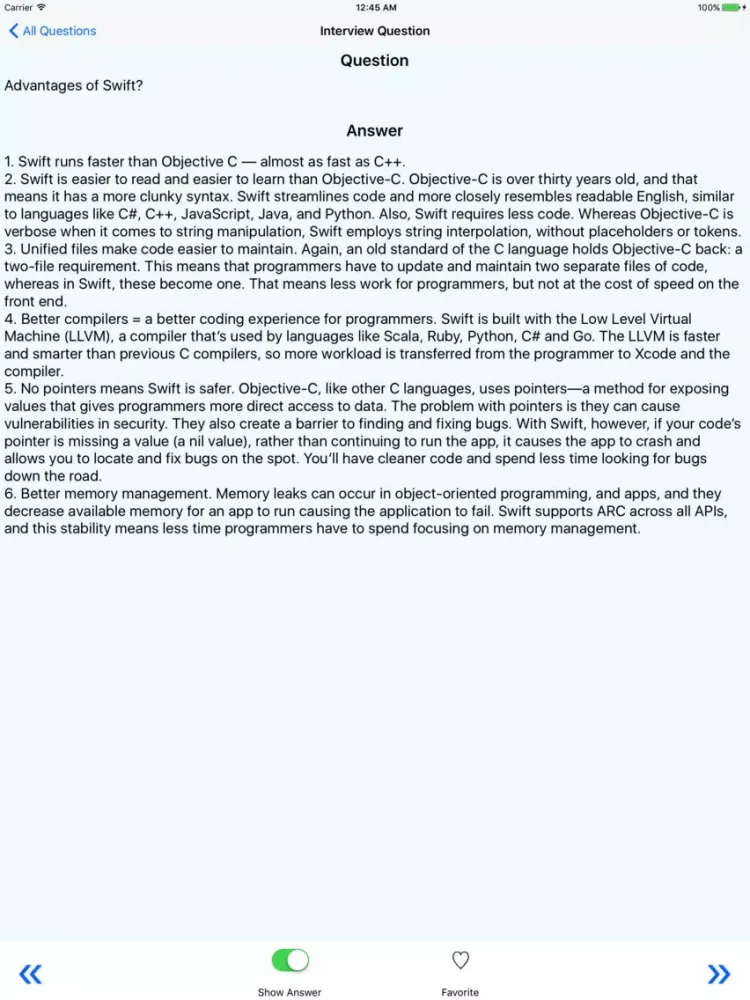 Interview Help for Objective C iPad 应用截图
