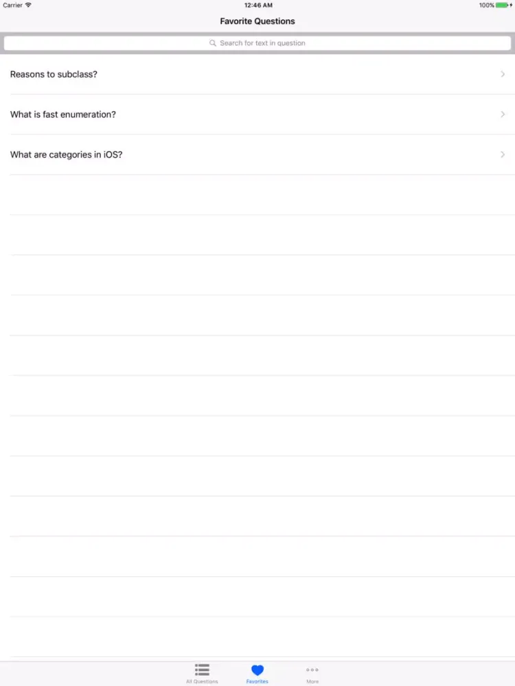 Interview Help for Objective C iPad 应用截图