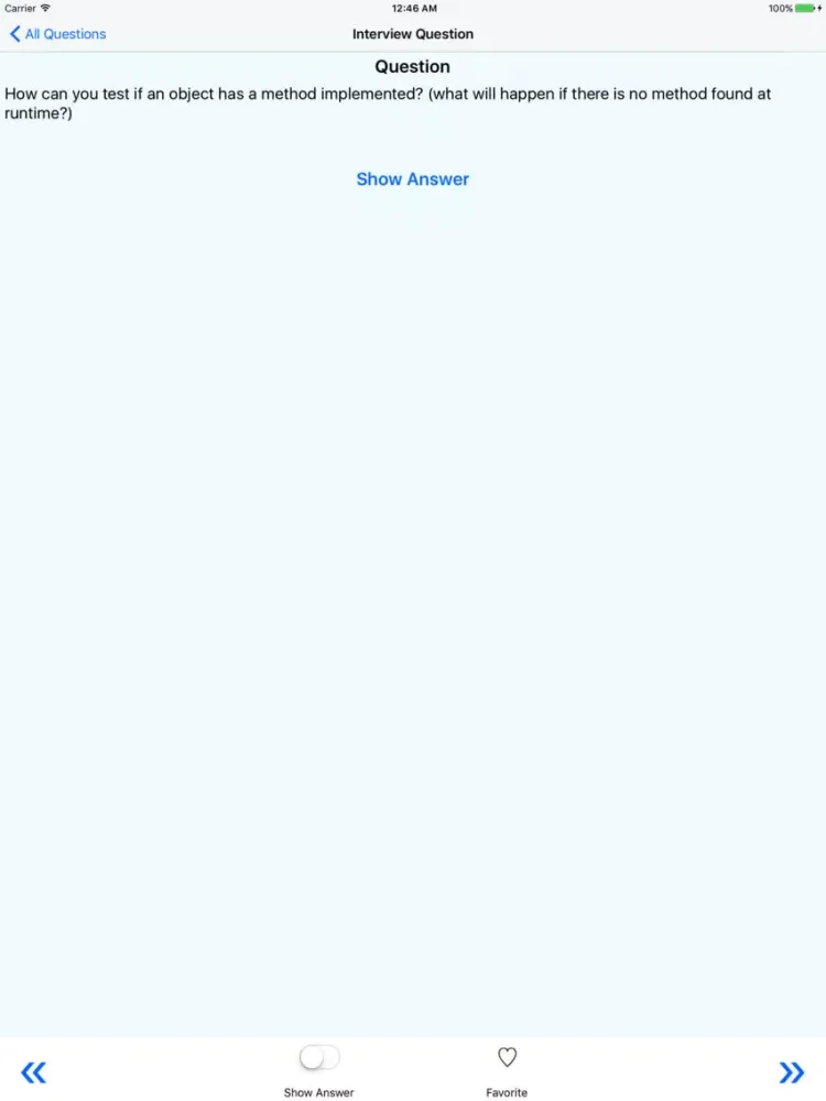 Interview Help for Objective C iPad 应用截图