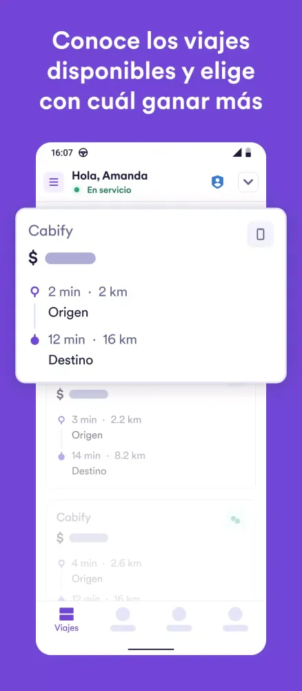 Cabify Driver Screenshots