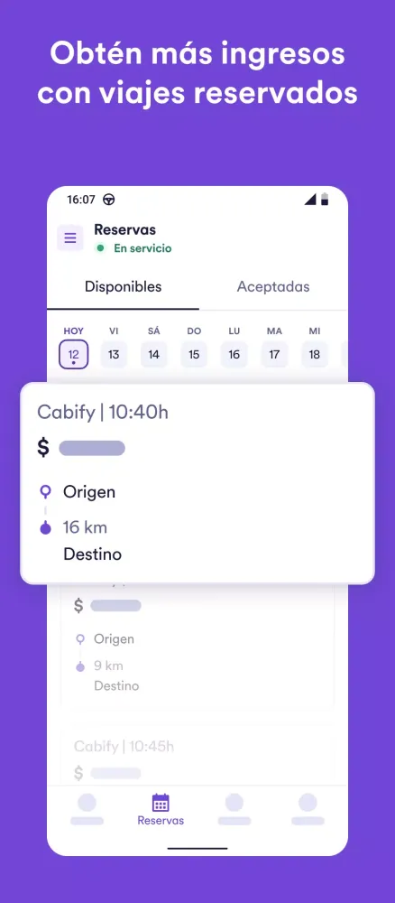Cabify Driver Screenshots