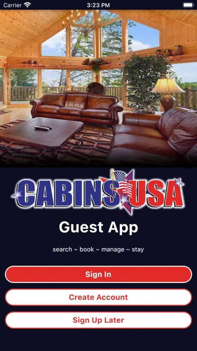 Captures d'écran de Cabins USA Guest App