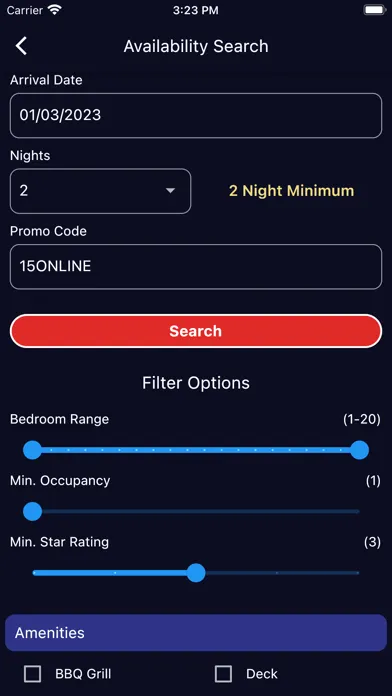 Captures d'écran de Cabins USA Guest App