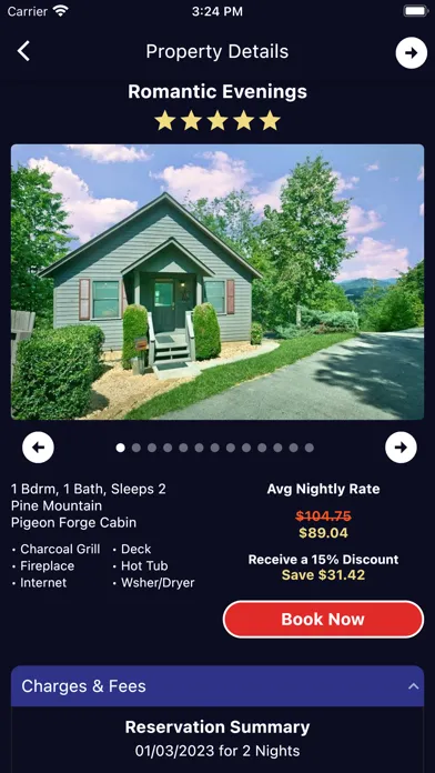 Captures d'écran de Cabins USA Guest App