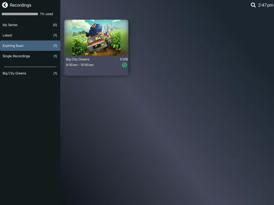 Tangkapan layar Mid-Hudson TV iPad 