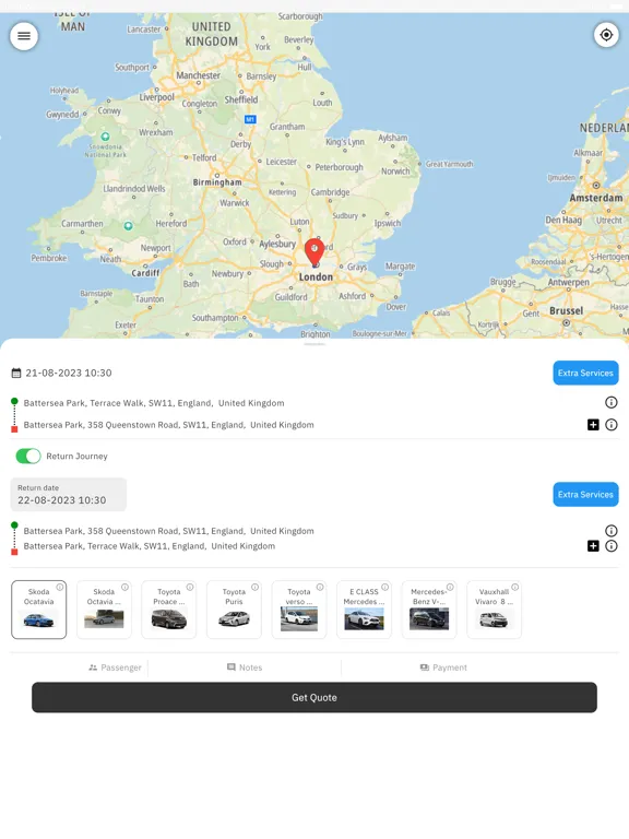 Thurrock TAXI iPad  스크린샷