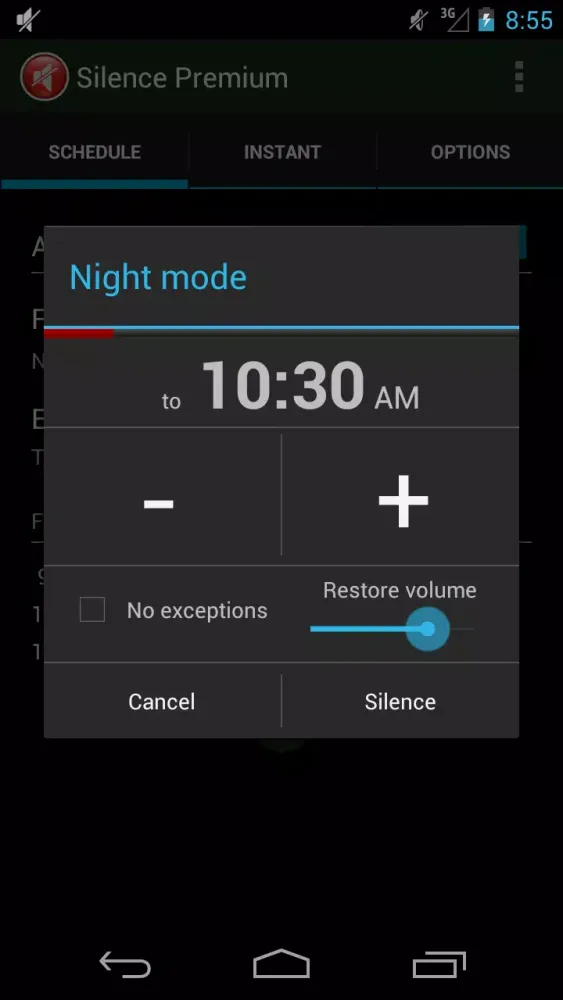 Tangkapan skrin Silence Premium