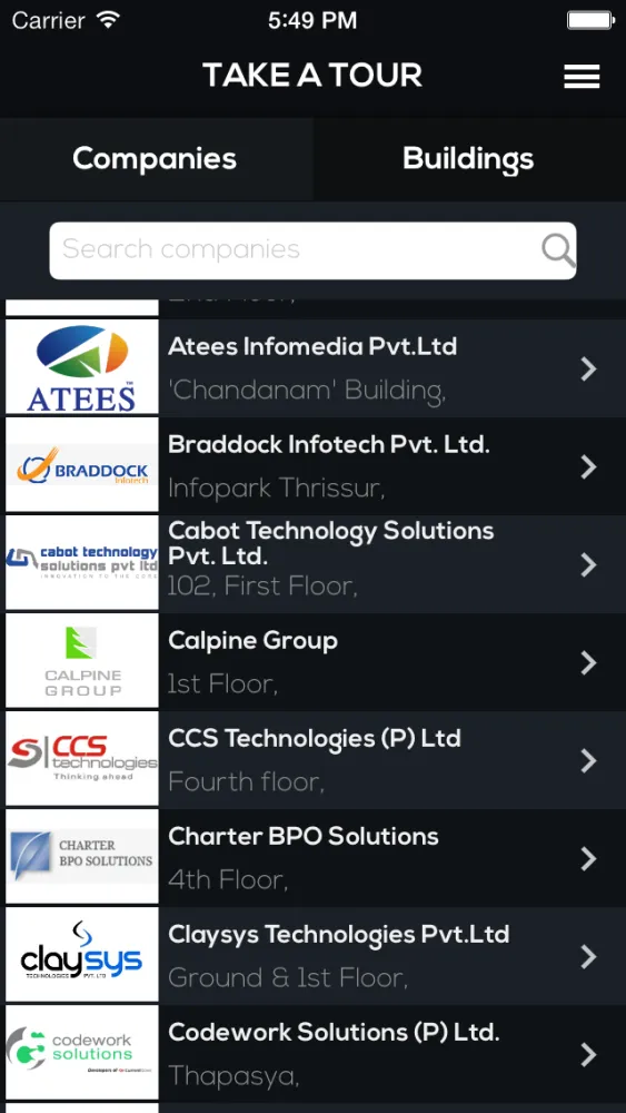 Infopark App स्क्रीनशॉट