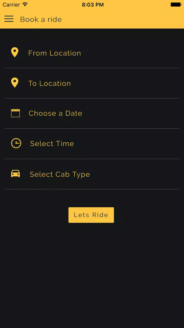 Capturas de tela do Hie Cabs