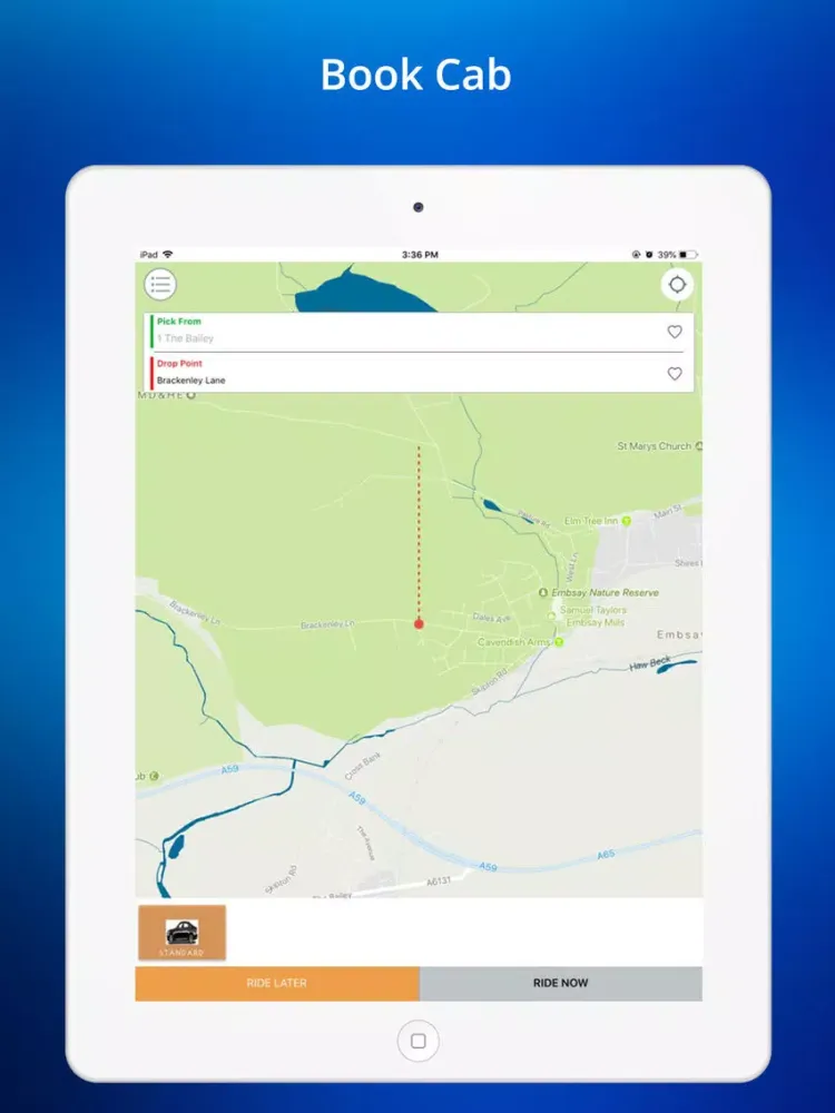 CabTrack iPad  Screenshots