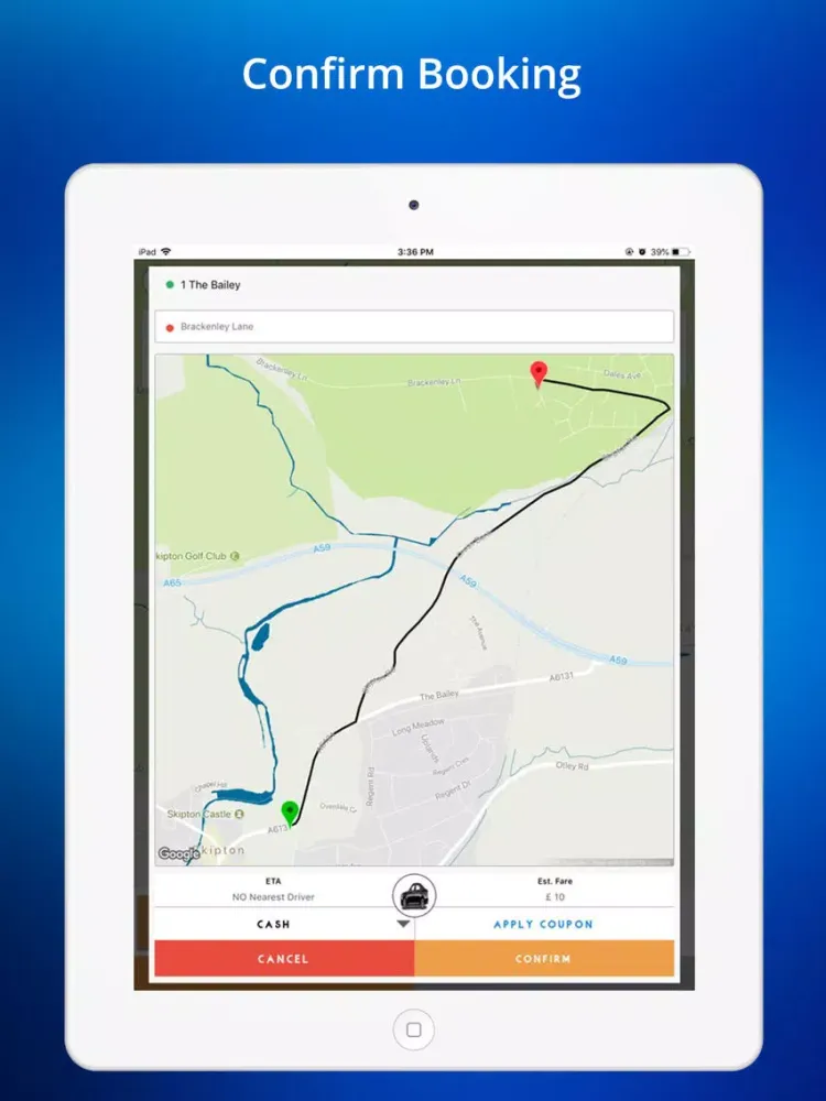 CabTrack iPad  Screenshots