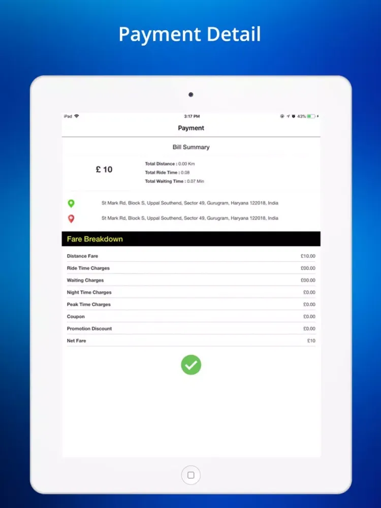 CabTrack iPad  Screenshots