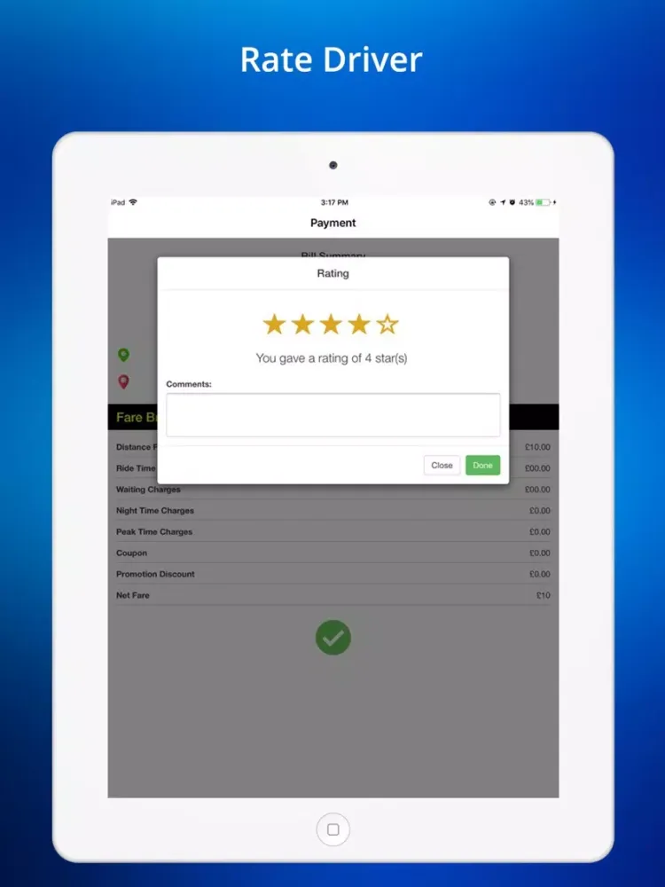 CabTrack iPad  Screenshots