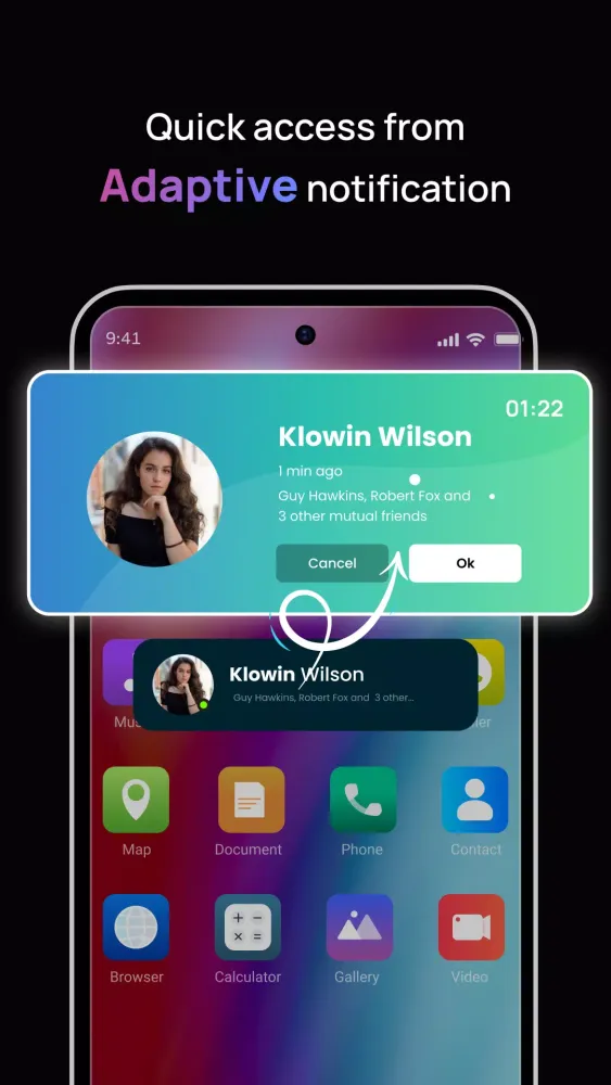 Zrzuty ekranu Adaptive Notch Notification