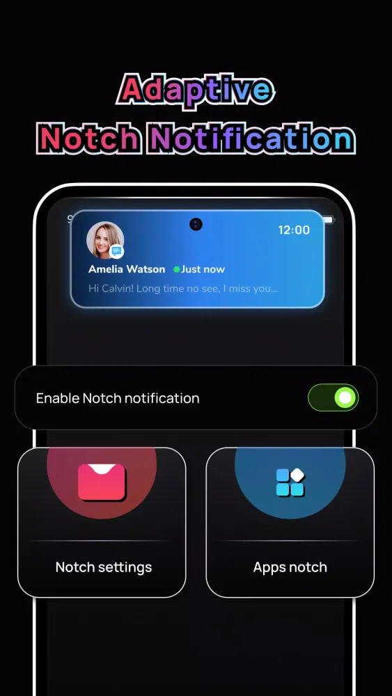 Zrzuty ekranu Adaptive Notch Notification
